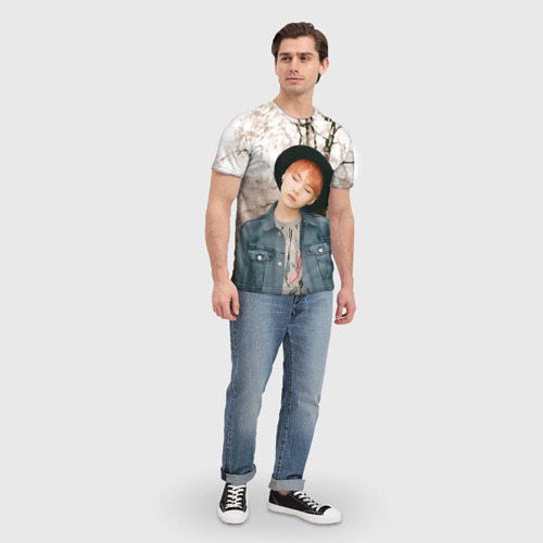 Мужская футболка 3D с принтом Min Yoon Gi, вид сбоку #3