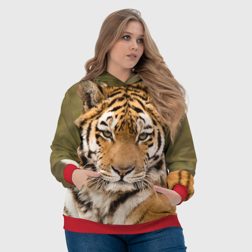 Женская толстовка 3D с принтом Тигр, фото #4