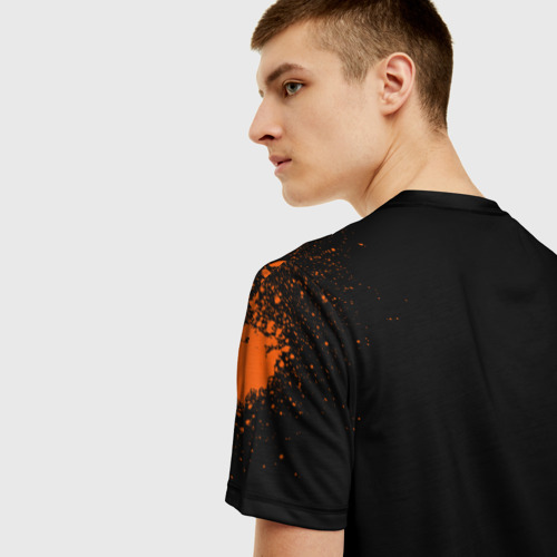 Мужская 3D футболка с принтом Cs:go - Fnatic (Black collection), вид сзади #2
