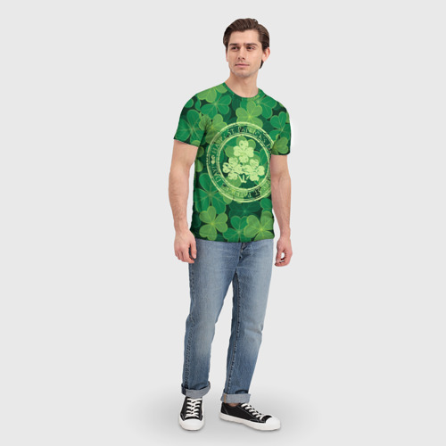 Мужская футболка 3D с принтом Ireland, Happy St Patrick's Day, вид сбоку #3