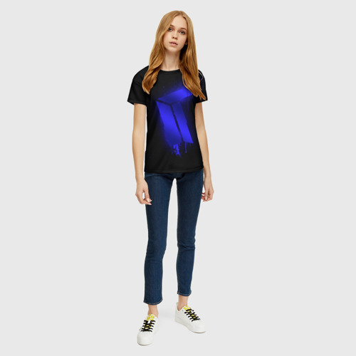 Женская футболка 3D с принтом Cs:go - Titan (Black collection), вид сбоку #3