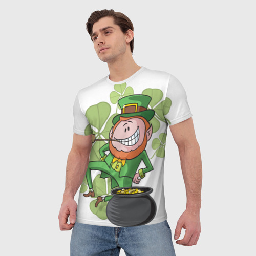 Мужская футболка 3D с принтом Ирландия, фото на моделе #1