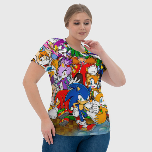 Женская футболка 3D с принтом Соник Бум, фото #4