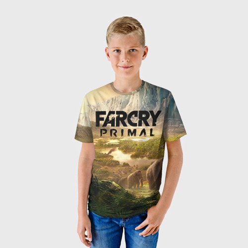 Детская футболка 3D с принтом Far Cry Primal 8, фото на моделе #1