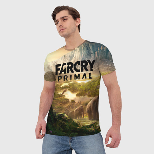 Мужская футболка 3D с принтом Far Cry Primal 8, фото на моделе #1