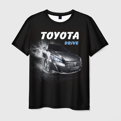 Мужская футболка 3D с принтом Toyota Drive, вид спереди #2