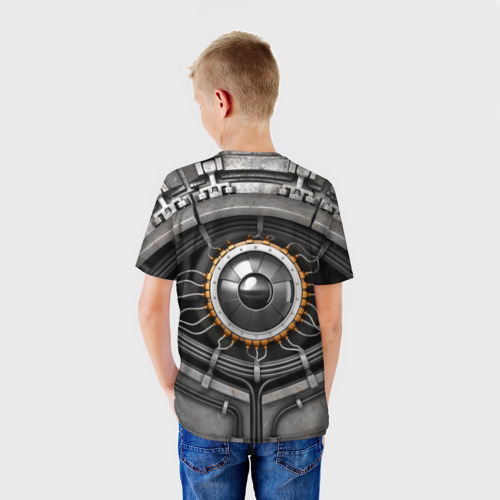 Детская футболка 3D с принтом Android eye, вид сзади #2