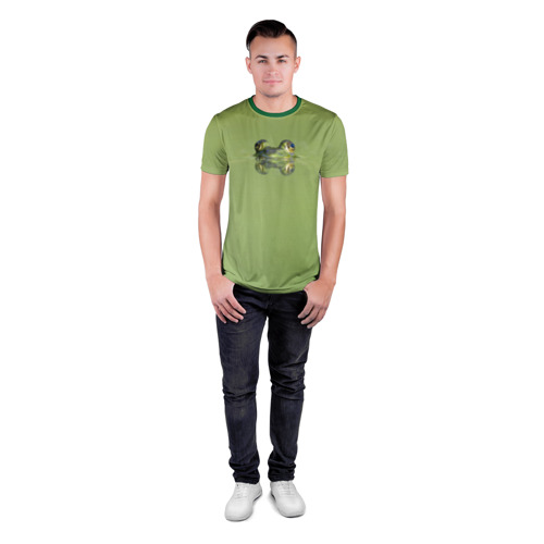 Мужская футболка 3D спортивная с принтом Лягушка, вид сбоку #3