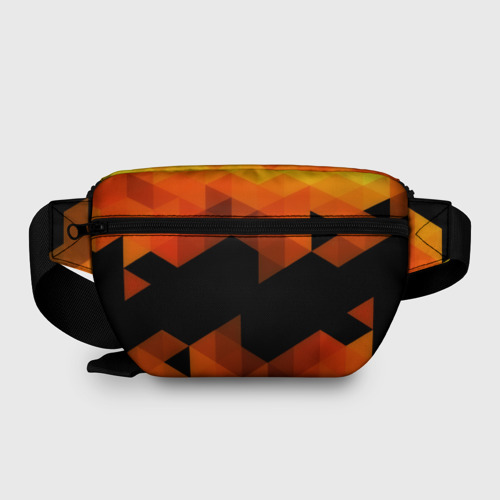 Поясная сумка 3D с принтом Trianse Orange, вид сзади #1