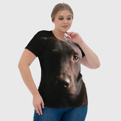 Женская футболка 3D с принтом Лабрадор, фото #4