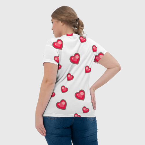 Женская футболка 3D с принтом Полина, вид сзади #2