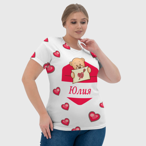 Женская футболка 3D с принтом Юлия, фото #4