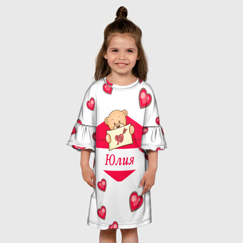 Детское платье 3D с принтом Юлия, вид сбоку #3