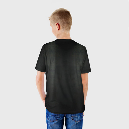 Детская футболка 3D с принтом Служу России, вид сзади #2