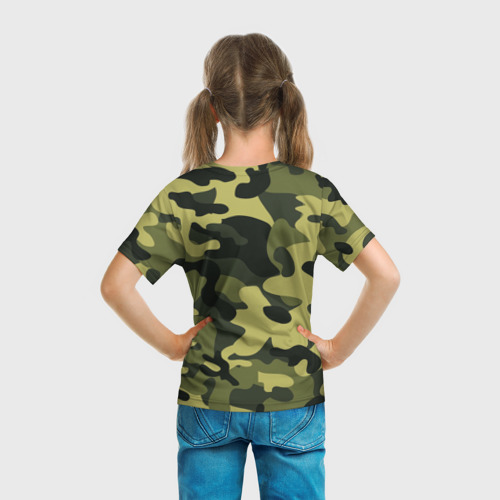 Детская футболка 3D с принтом Russian army, вид сзади #2