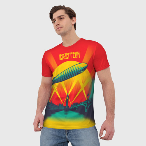 Мужская 3D футболка с принтом Led Zeppelin 3, вид сбоку #3