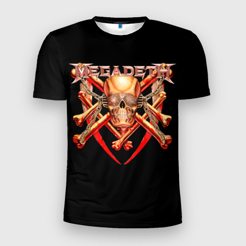 Мужская футболка 3D Slim с принтом Megadeth 1, вид спереди #2