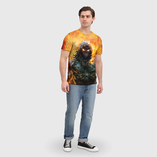 Мужская футболка 3D с принтом Disturbed 7, вид сбоку #3