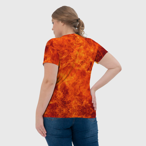 Женская футболка 3D с принтом Disturbed 7, вид сзади #2