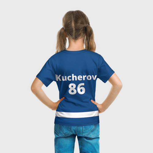 Детская 3D футболка с принтом Tampa Bay Kucherov, вид сзади #2