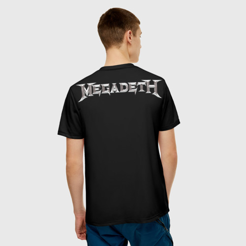 Мужская 3D футболка с принтом Dave Mustaine, вид сзади #2