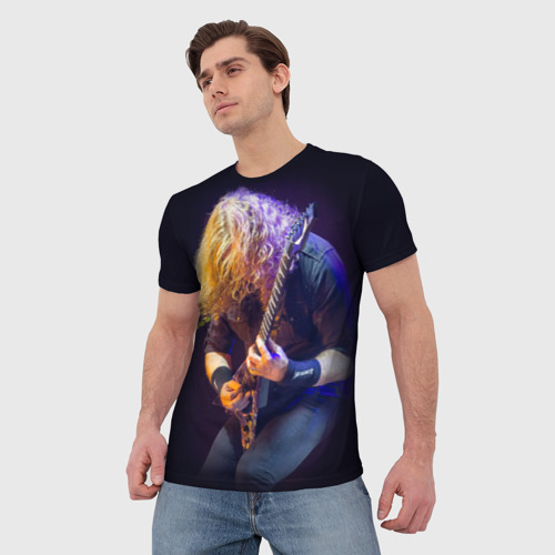 Мужская 3D футболка с принтом Dave Mustaine, вид сбоку #3