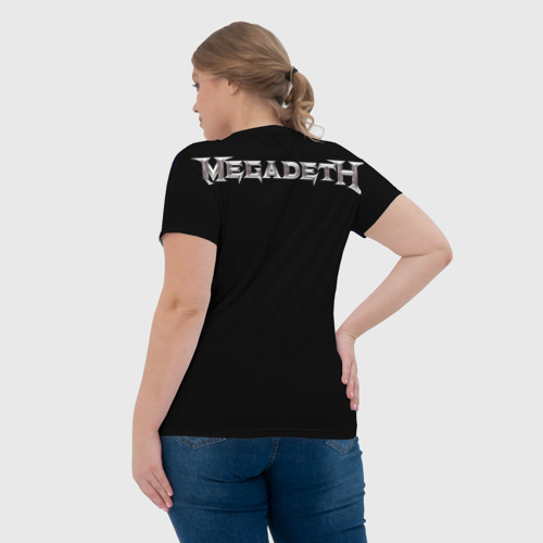 Женская футболка 3D с принтом Dave Mustaine, вид сзади #2