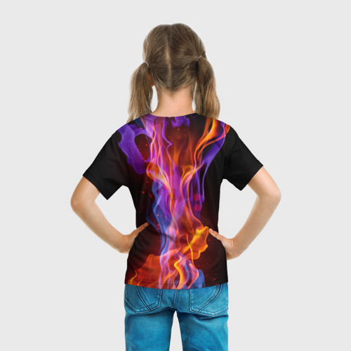 Детская 3D футболка с принтом Барселона, вид сзади #2