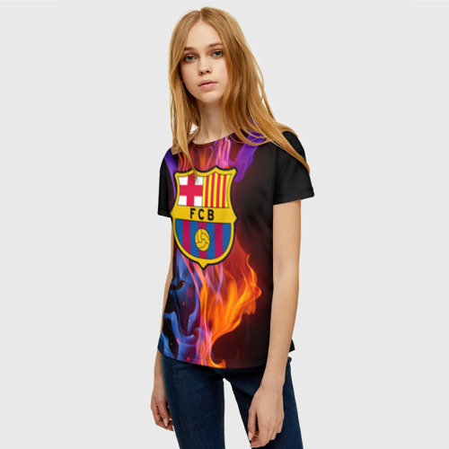 Женская футболка 3D с принтом Барселона, фото на моделе #1