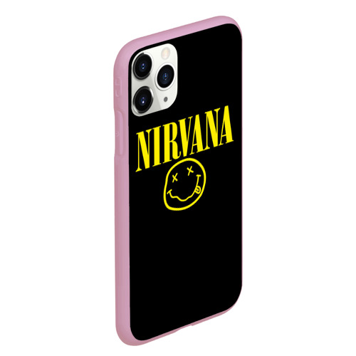 Чехол для iPhone 11 Pro Max матовый с принтом Nirvana, вид сбоку #3