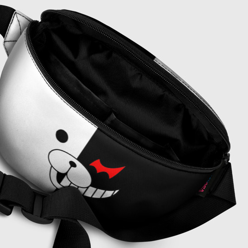 Поясная сумка 3D с принтом Monokuma чернобелый, фото #6