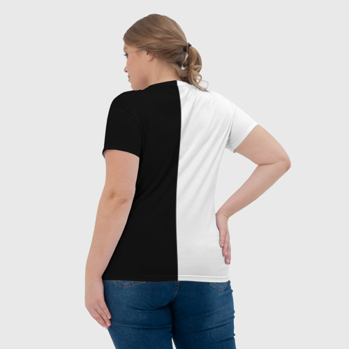 Женская футболка 3D с принтом Monokuma, вид сзади #2