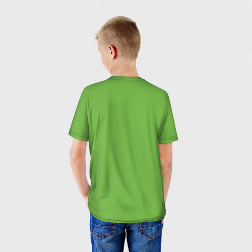 Детская 3D футболка с принтом Котёнок гепарда, вид сзади #2