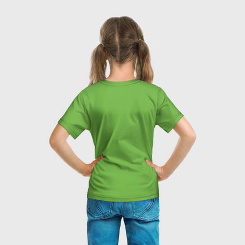 Детская 3D футболка с принтом Котёнок гепарда, вид сзади #2