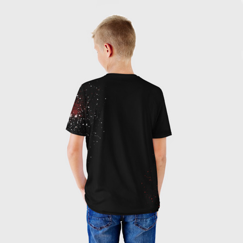 Детская футболка 3D с принтом Cs:go - Faze clan (Black collection), вид сзади #2