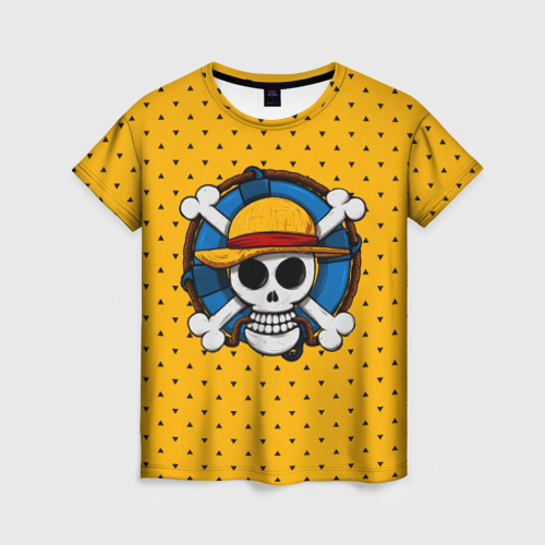 Женская футболка 3D с принтом One Pirate, вид спереди #2