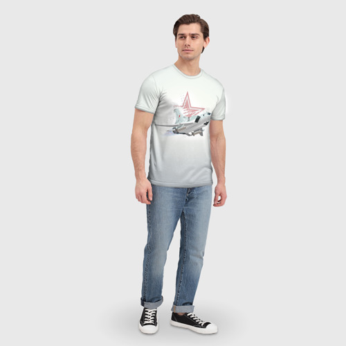 Мужская футболка 3D с принтом Ту-22, вид сбоку #3