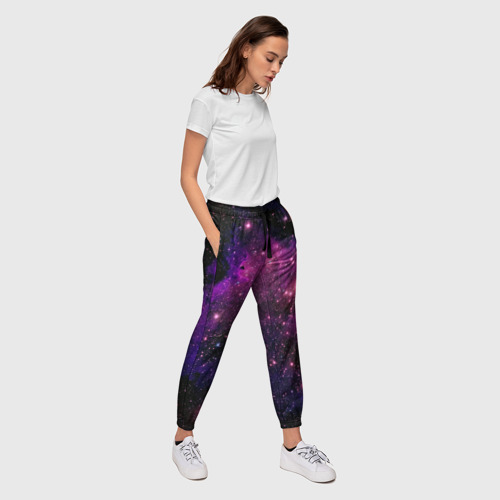 Женские брюки 3D с принтом Вселенная, вид сбоку #3