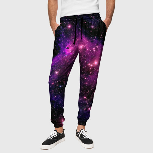 Мужские брюки 3D с принтом Вселенная, вид сбоку #3