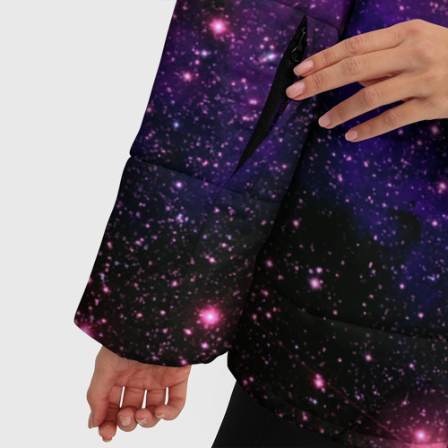 Женская зимняя куртка 3D с принтом Вселенная, фото #4