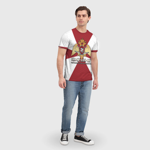 Мужская 3D футболка с принтом ФСВНГ (Росгвардия), вид сбоку #3