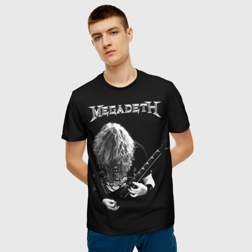 Мужская 3D футболка с принтом Dave Mustaine, фото на моделе #1
