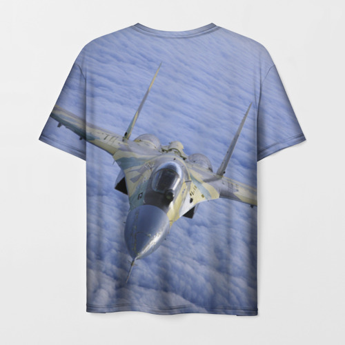 Мужская 3D футболка с принтом Су - 35, вид сзади #1