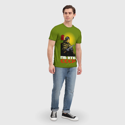 Мужская футболка 3D с принтом ПВ КГБ СССР, вид сбоку #3