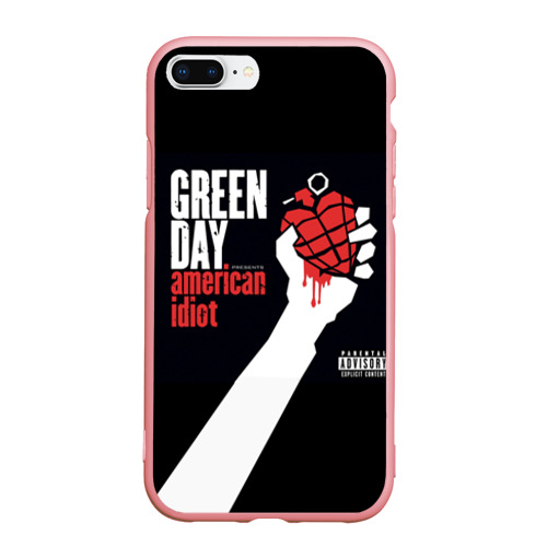 Чехол для iPhone 7Plus/8 Plus матовый с принтом Green Day 3, вид спереди #2
