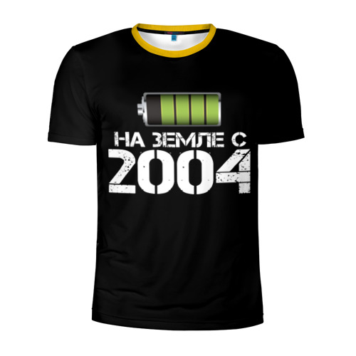 Мужская футболка 3D спортивная с принтом На земле с 2004, вид спереди #2