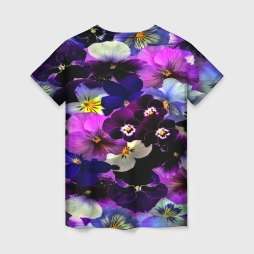 Женская футболка 3D с принтом Flower Garden, вид сзади #1