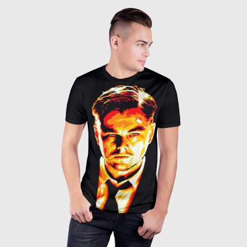 Мужская футболка 3D Slim с принтом Леонардо ДиКаприо, фото на моделе #1
