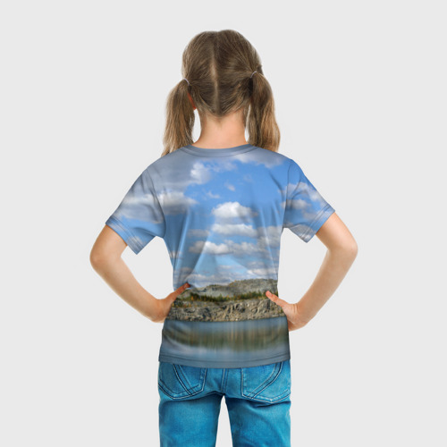 Детская футболка 3D с принтом Узбекистан, вид сзади #2