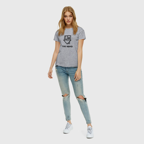 Женская футболка хлопок с принтом The Neighbourhood, вид сбоку #3